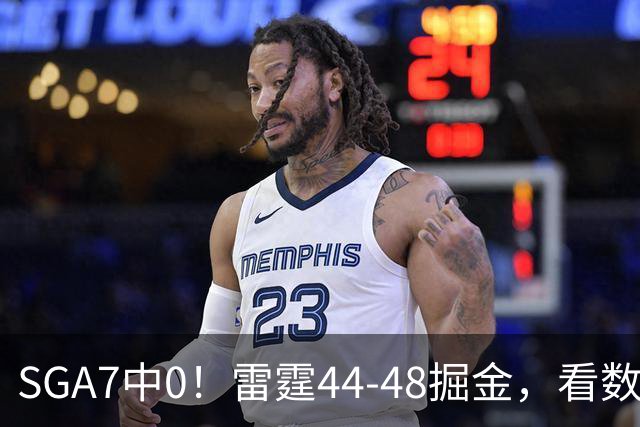 SGA7中0！雷霆44-48掘金，看数据：你就是头号罪人！